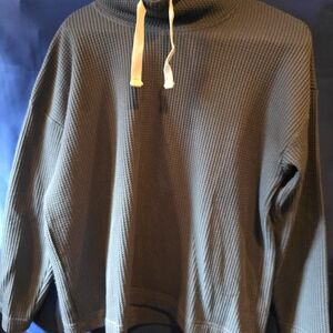 L.L. Bean Slate Blue Waffle Knit Tunic